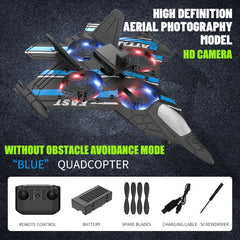 RC Aircraft with Camera Obstacle Avoidance Fighter 2.4G Airplane EPP Foam Plane Remote Control Helicopter Toys For Children Gift - Thedroneflight