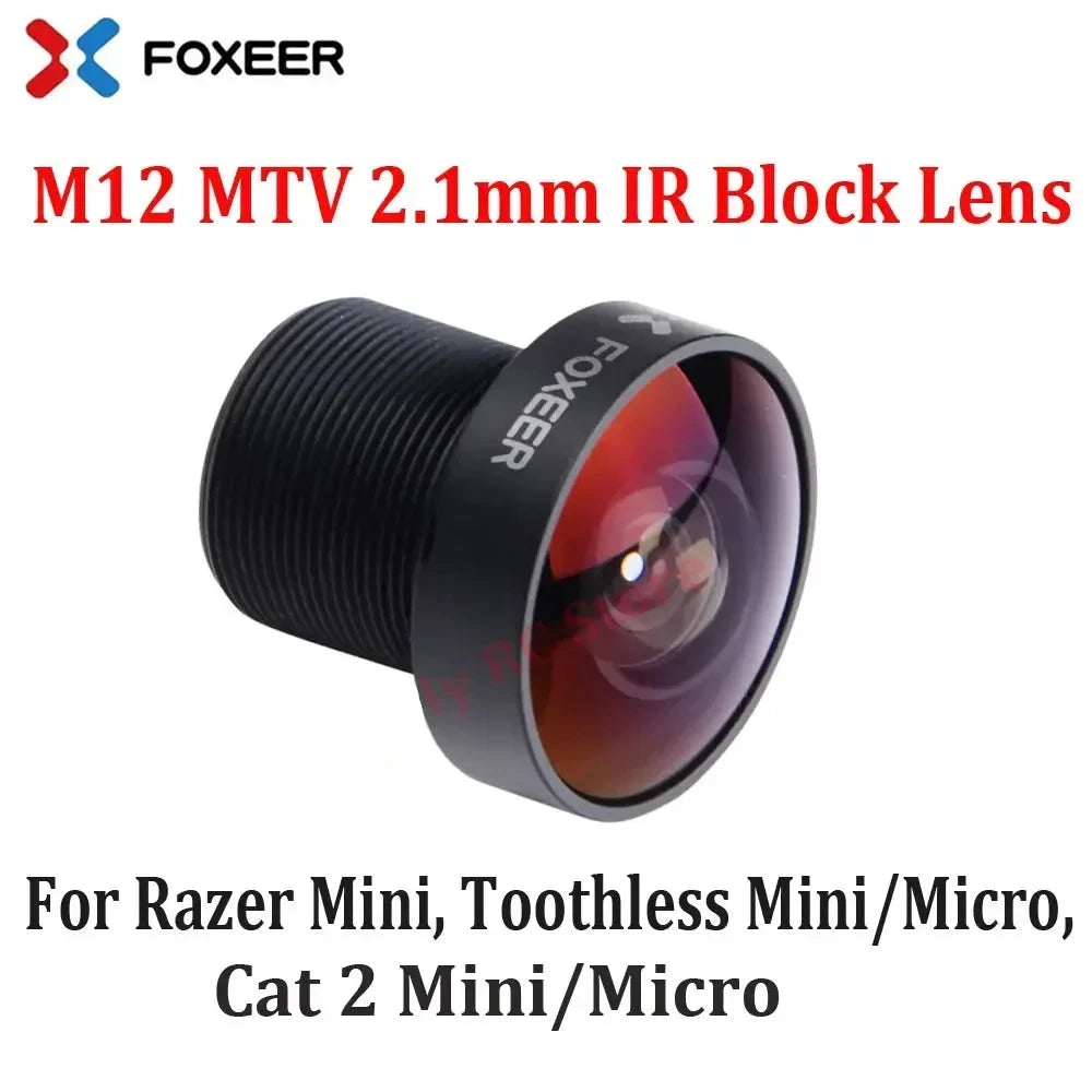 Original Foxeer Replacement Camera lens 1.7mm M8 Lens/5MP 1.8/2.1/2.5mm M12 Wide Angle Lens for Arrow/Predator/Falkor Camera