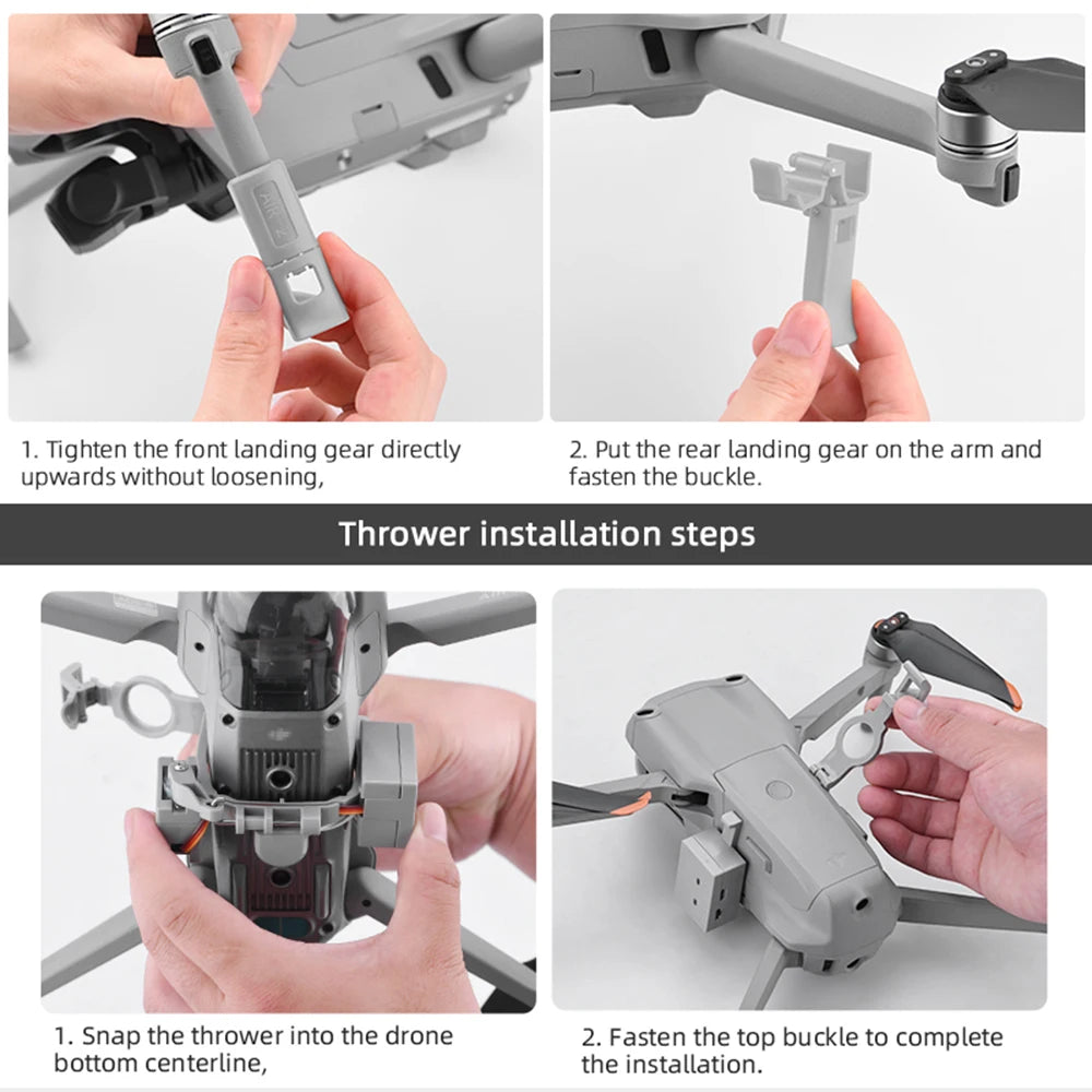 BRDRC Drop System for DJI Air 2S/Mavic Air 2 Airdrop Thrower Transport Device with Landing Gear Long Distance Deliver Accessory - Thedroneflight
