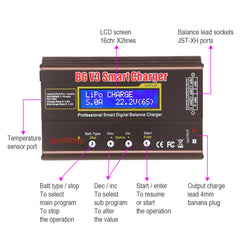 B6 V3 RC Balance Charger | 80W 6A & Power Adapter Options