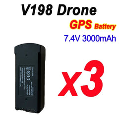 Original 7.4V 3000mAh V198 MAX PRO 8K Drone Battery For V198 GPS RC Quadcopter Spare Battery Accessories Parts - Thedroneflight