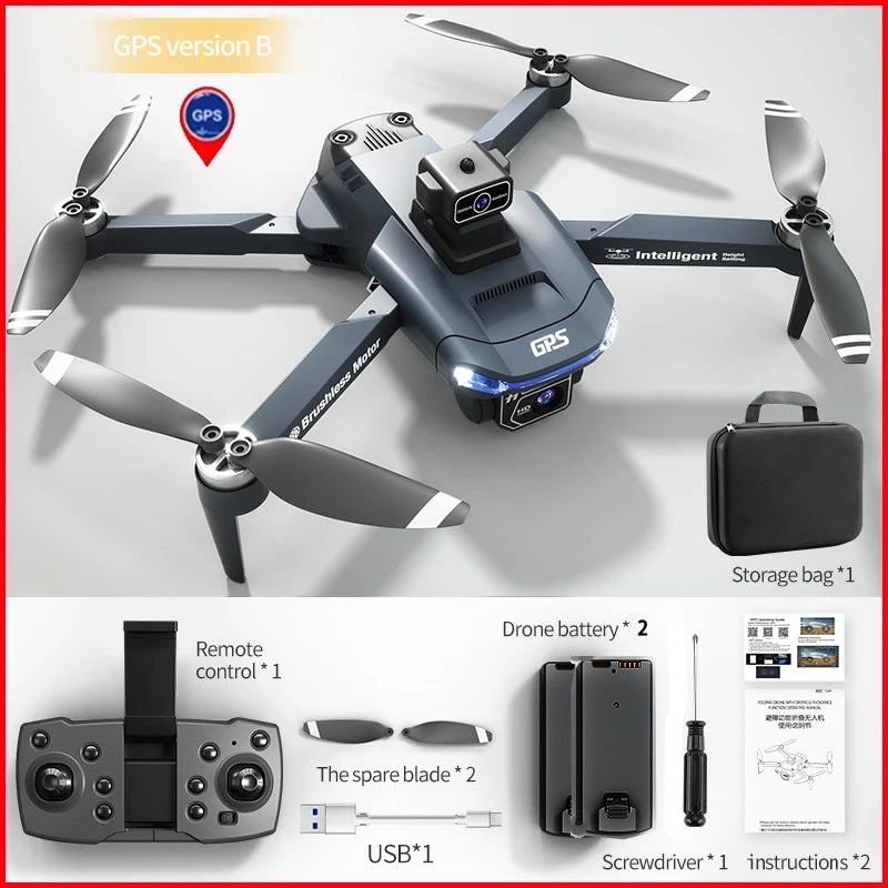 JJRC X28 GPS Drone 4K EIS Dual-Camera FPV Foldable RC Quadcopter Brushless Motor Obstacle Avoidance 2.4G WiFi - Thedroneflight