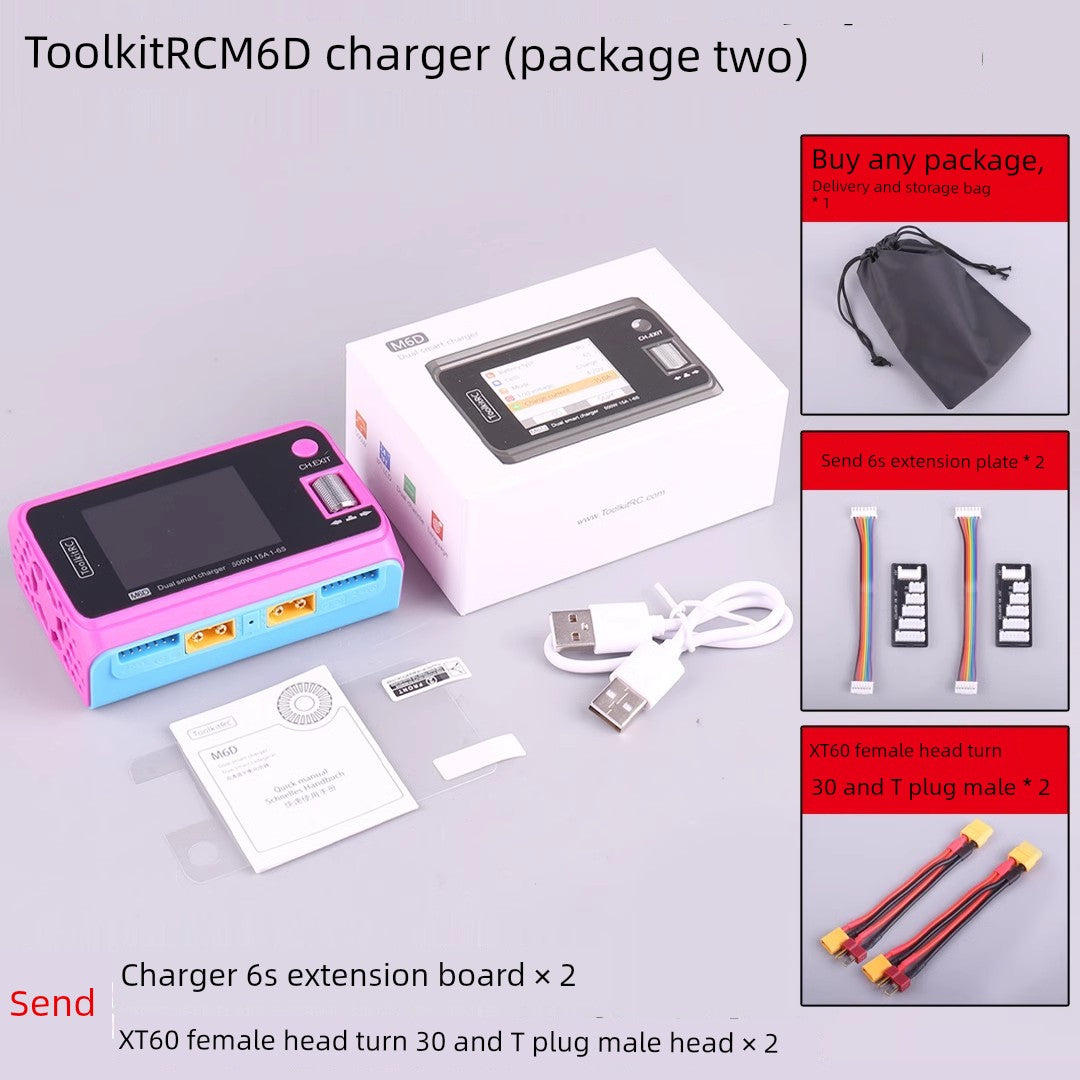 Toolkitrc Hawaii M6d Mojito Version Balance Charger 6S Lithium Battery Dual-Channel 500W Model Aircraft UAV