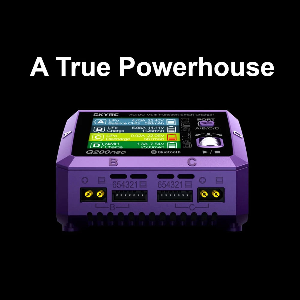 SkyRC Q200neo 4-Channel Smart Battery Charger AC 200W DC 400W 10A