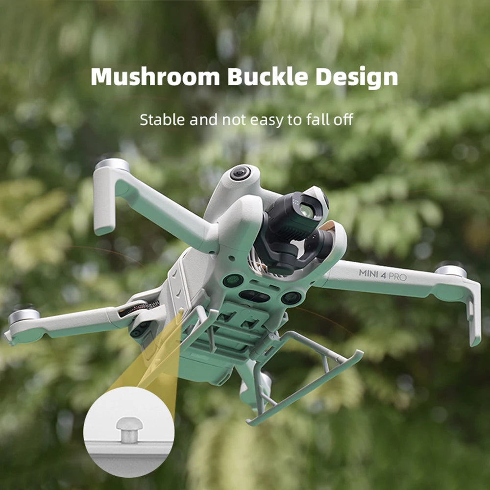 BRDRC Landing Gear for DJI Mini 4 Pro Drone Lightweight Foldable Extended Leg Protector Soft Fit for Mini 4 Pro Accessories - Thedroneflight