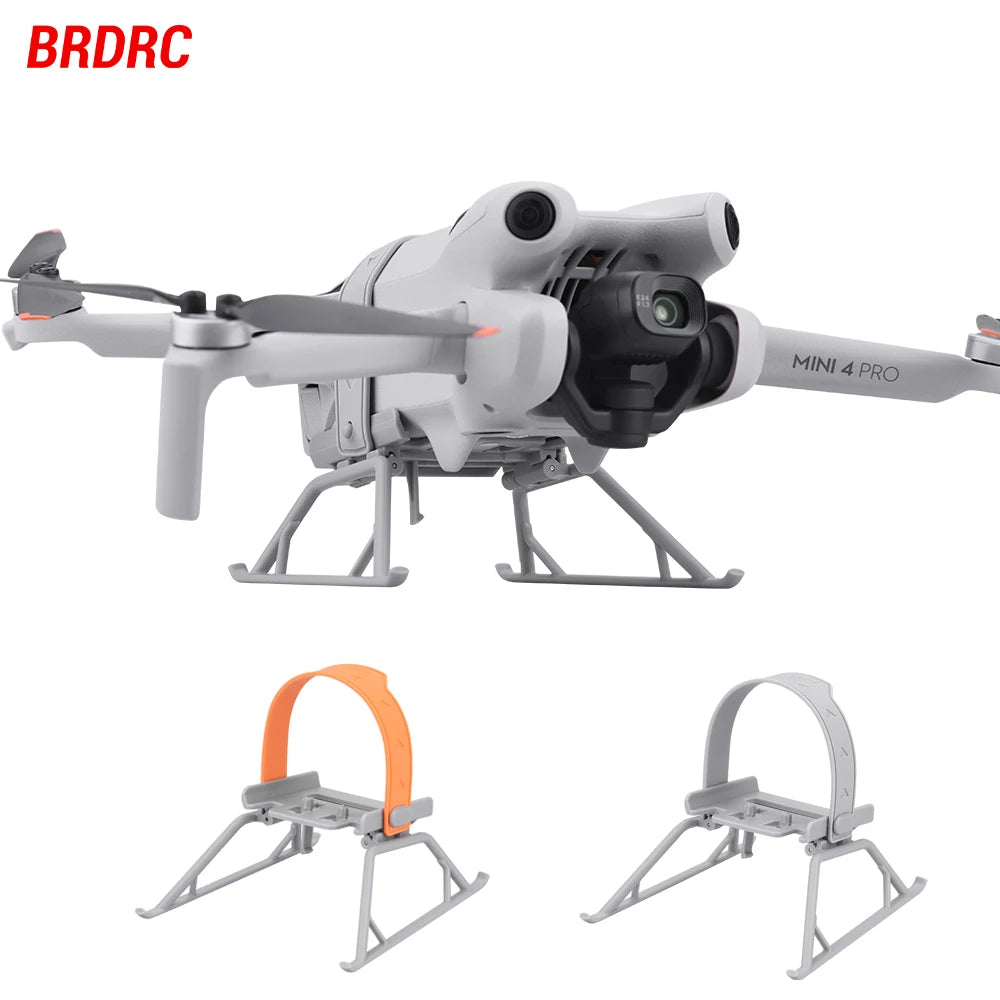 BRDRC Landing Gear for DJI Mini 4 Pro Drone Lightweight Foldable Extended Leg Protector Soft Fit for Mini 4 Pro Accessories - Thedroneflight