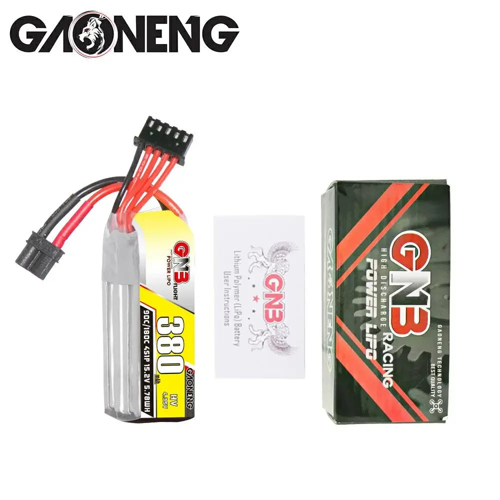 Gaoneng GNB 380mAh HV LiPo Battery 90C/180C XT30 — 2S / 3S / 4S / 6S Tiny Whoop FPV