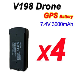 Original 7.4V 3000mAh V198 MAX PRO 8K Drone Battery For V198 GPS RC Quadcopter Spare Battery Accessories Parts - Thedroneflight