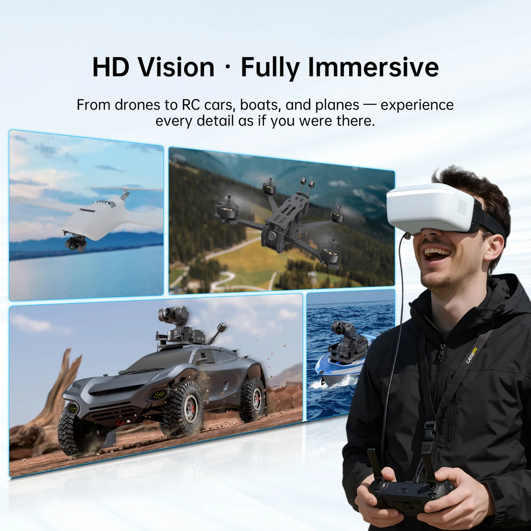 CADDX FPV Goggles L Walksnail Avatar HD - 1920x1080 4.5" LCD 4km Distance Head Tracking