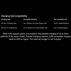 DJI Lito 1 & X1 Flight Batteries, Battery Plus & Hubs