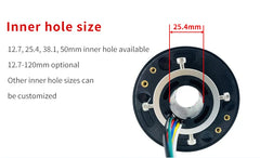 Rotating conductive slip ring inner diameter 25.4 hollow circuit slip ring circuit conductive ring
