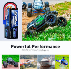 Zeee 4S 6200mAh LiPo Battery 14.8V 80C Hardcase EC5 Plug - RC Car Buggy Truggy Racing