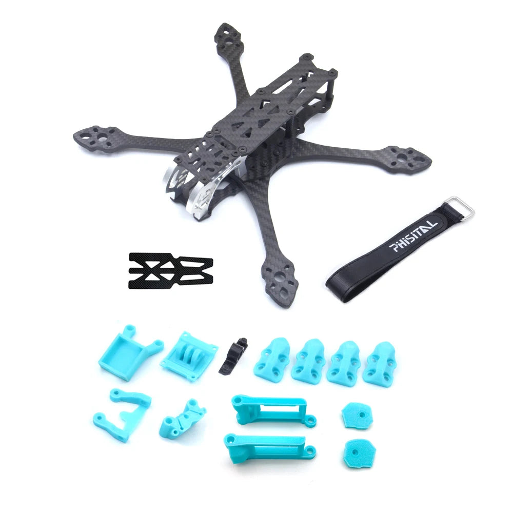 PhiSital Mark5 HD 225mm Carbon Fiber FPV Frame Kit 5inch for Digital O3 air RC Quadcopter FPV Racing Drone BN220 GPS DIY parts