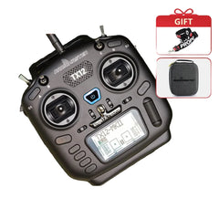 RadioMaster TX12 MKII transmitter at an angle with case and gift inset