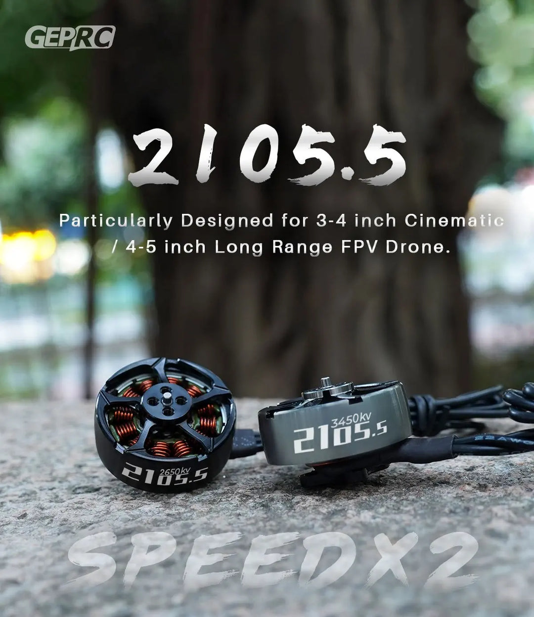 GEPRC SPEEDX2 2105.5 3450KV 2650KV 3-4S Motor 1.5mm Shaft - Thedroneflight