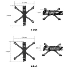 GEPRC Vapor X5/X6 FPV Freestyle Frame - 5mm Carbon