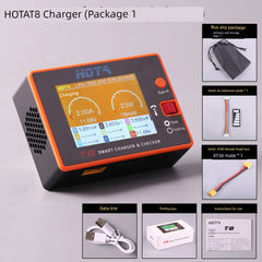 HOTA T8 Smart Balance Charger — 8S LiPo/LiHV/LiFe, 650W, 22A, Magnetic Port, Bilingual Display