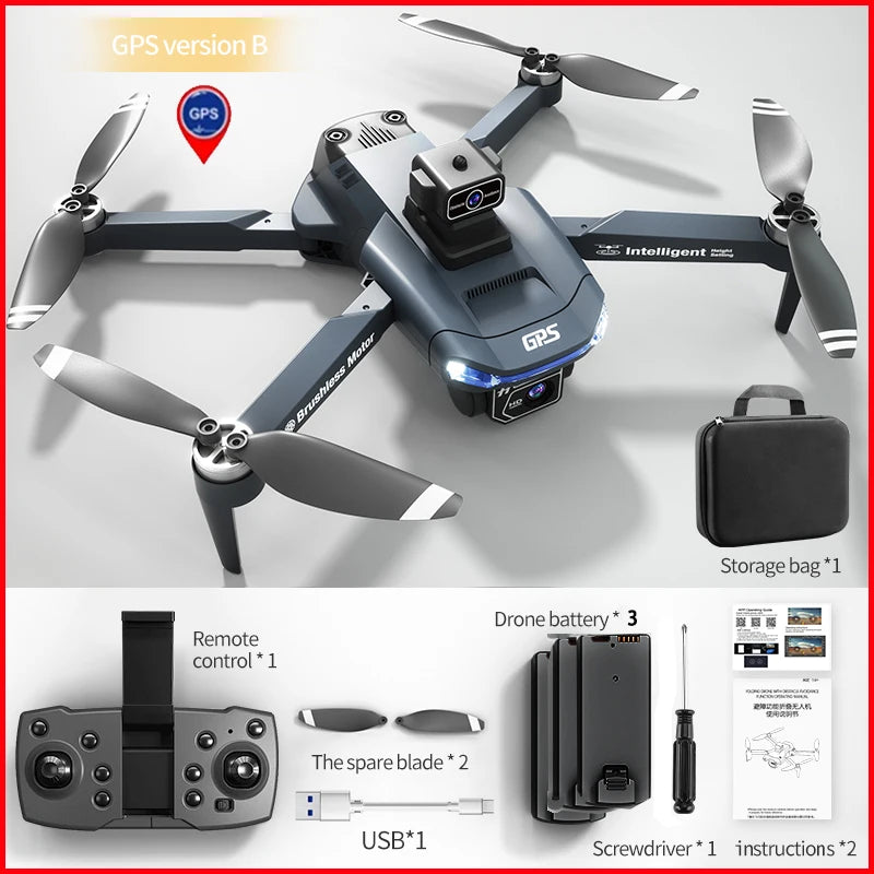JJRC X28 GPS Drone 4K EIS Dual-Camera FPV Foldable RC Quadcopter Brushless Motor Obstacle Avoidance 2.4G WiFi - Thedroneflight