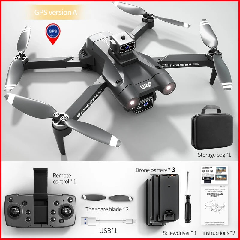 JJRC X28 GPS Drone 4K EIS Dual-Camera FPV Foldable RC Quadcopter Brushless Motor Obstacle Avoidance 2.4G WiFi - Thedroneflight