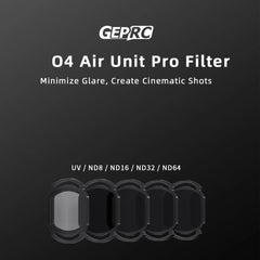 GEPRC O4 Air Unit Pro Filter ND8/ND16/ND32/ND64/UV Glass ND Filter for O4 Air Unit Camera Len to Bright Light