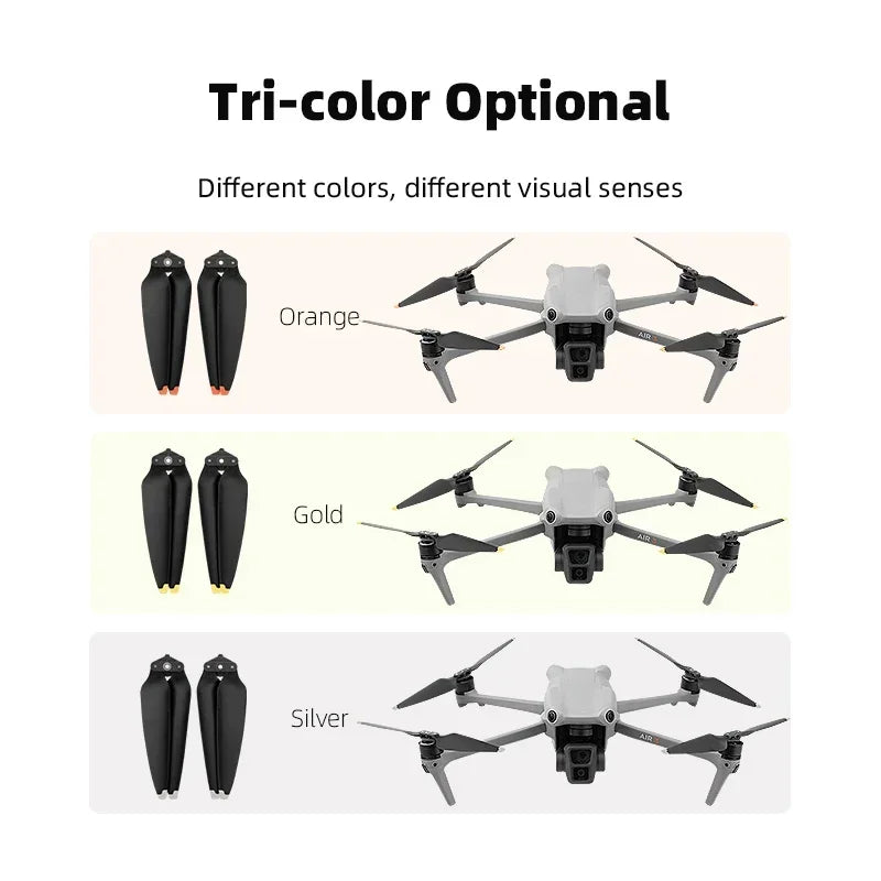 2/4 Pairs Low Noise 8747F Propeller Props for DJI Air 3 Drone Quick-Release Folding Blade Propellers Wing Accessories - Thedroneflight