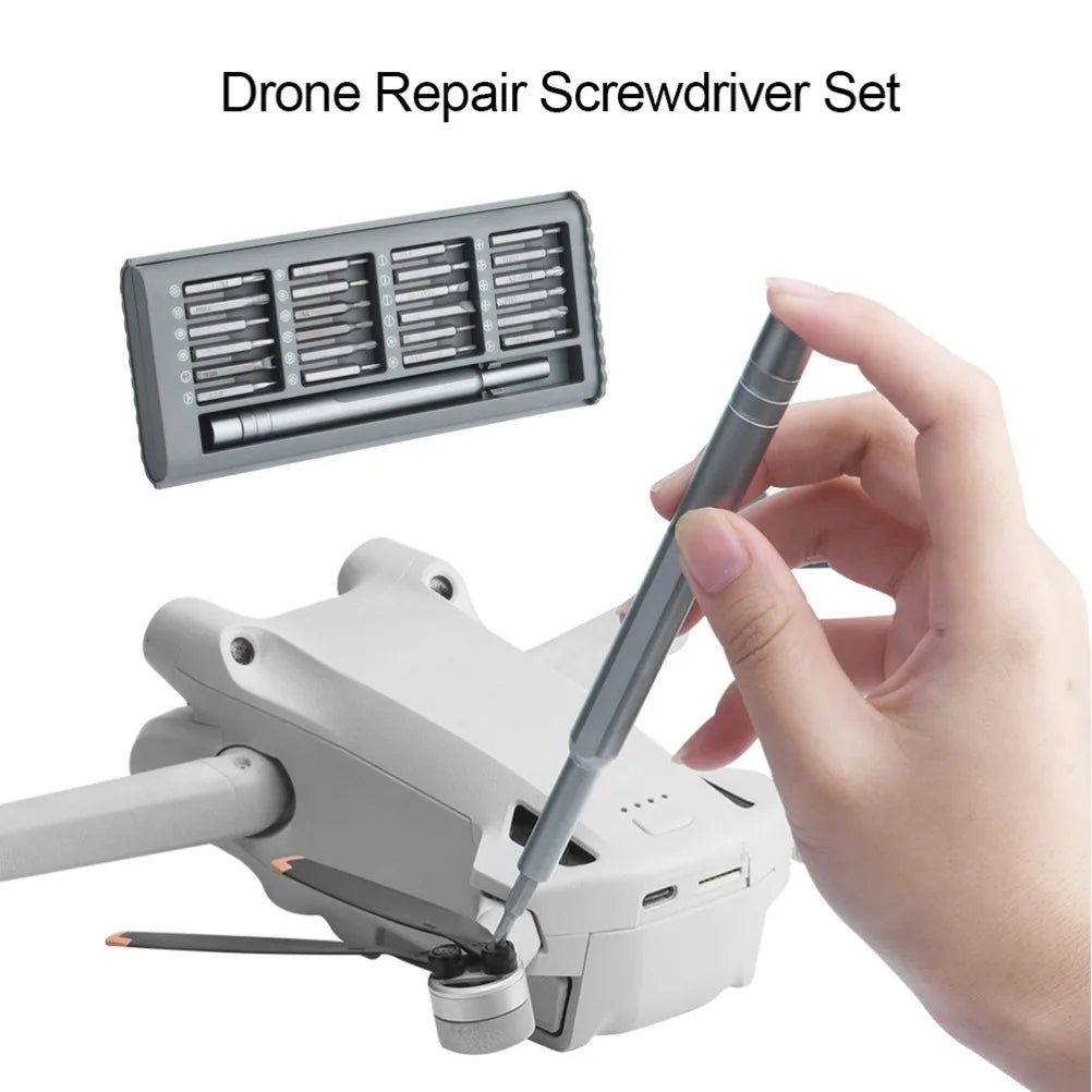 Drone Repair Parts 24 in 1 Screwdriver Set Repair Tool Kit for DJI Avata/Mavic 3 Air 2/2S/Pro/Mini 2 /3 /4 Phantom 4/ 3 Drones - Thedroneflight