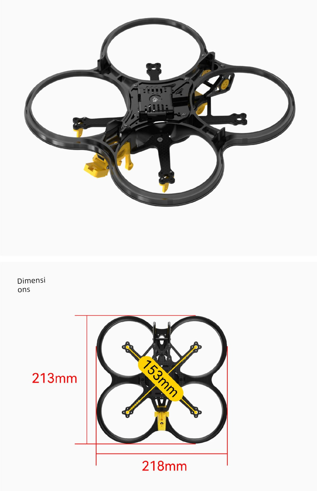 Speedybee 3.5-Inch Rack Bee35 FPV Ducting Machine Crossing Machine Circle Machine Aerial Photography O3 Simulation