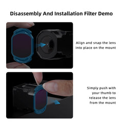 GEPRC O4 Air Unit Pro Filter ND8/ND16/ND32/ND64/UV Glass ND Filter for O4 Air Unit Camera Len to Bright Light