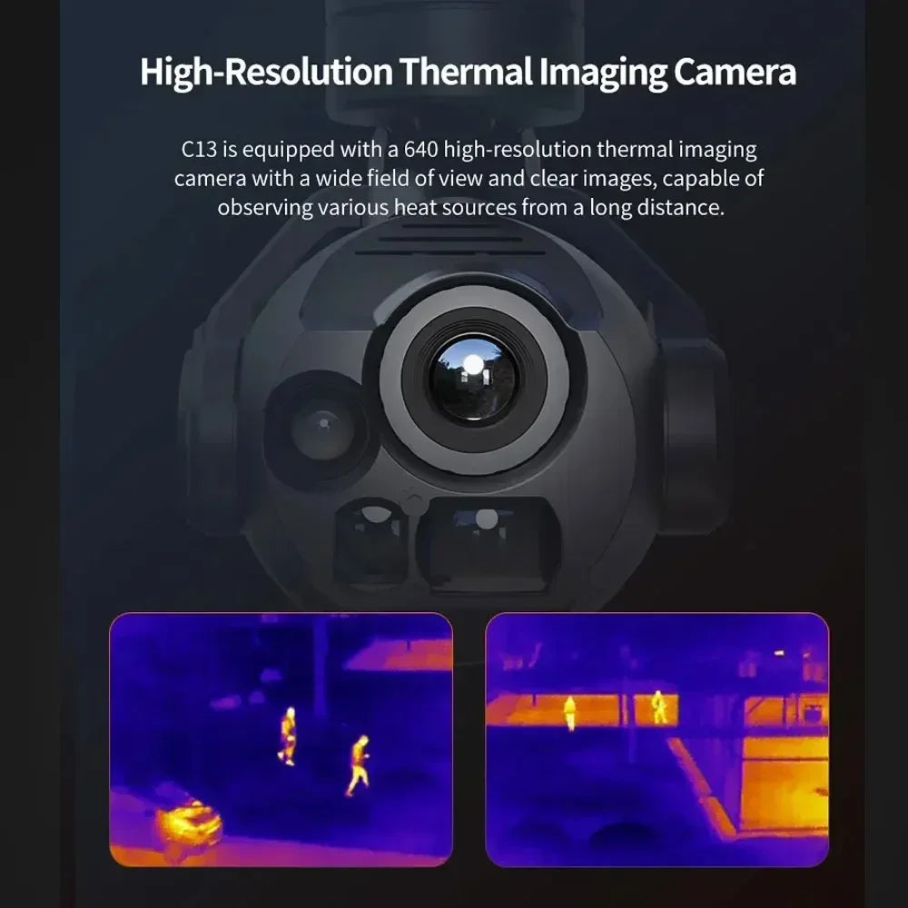 Skydroid C13 3-Light Gimbal — 30X Zoom, 640px Thermal, 2K EO, 1km Laser Rangefinder, AI Lock - TheDroneFlight