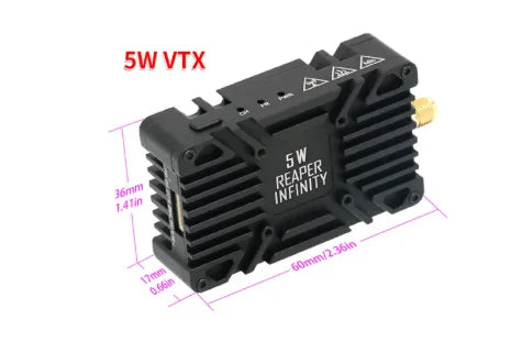 Foxeer Reaper Extreme V2 5.8G 2.5W 3W 72CH Pit FPV VTX Infinity 5W 10W 80CH VTX4.9G-6G Build-in Mic Fan for FPV Long Range Drone