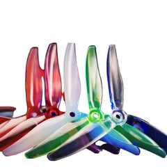 Gemfan Vanover 5136-3 5" 3-Blade PC FPV Propellers — 12 Pairs CW+CCW, M5, 4.3g, Racing & Freestyle, 6 Colors