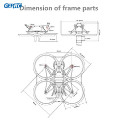 GEP-DS20 Frame 2Inch Parts Propeller Accessory Base Quadcopter FPV Freestyle RC Racing Drone DarkStar20 - Thedroneflight