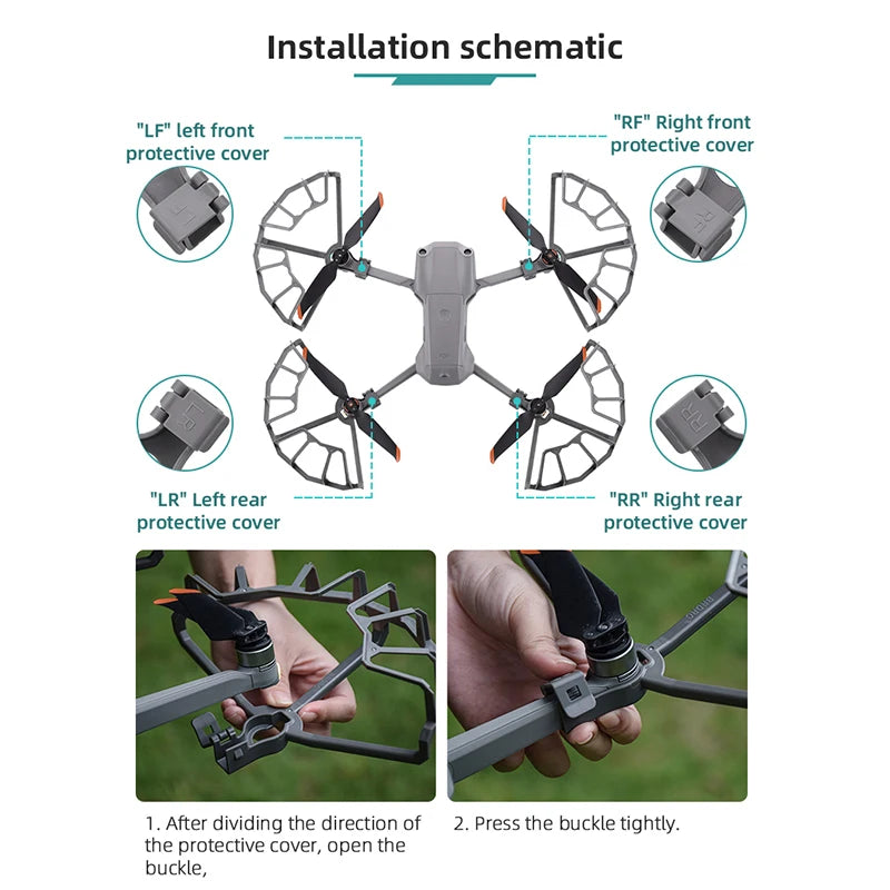 Propeller Guard for DJI Mavic Air 2/Air 2S , Quick Release Props Blade Wing Fan Cover for Air 2S Helice Protector Accessories - Thedroneflight