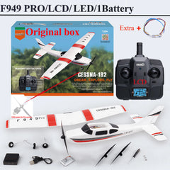 【C0】WLtoys 2.4G F949 LCD Version RC Airplane Cessna 182 3D6G 3Ch Fixed Wing Plane Outdoor Drone RTF With Gyroscope And Night - Thedroneflight