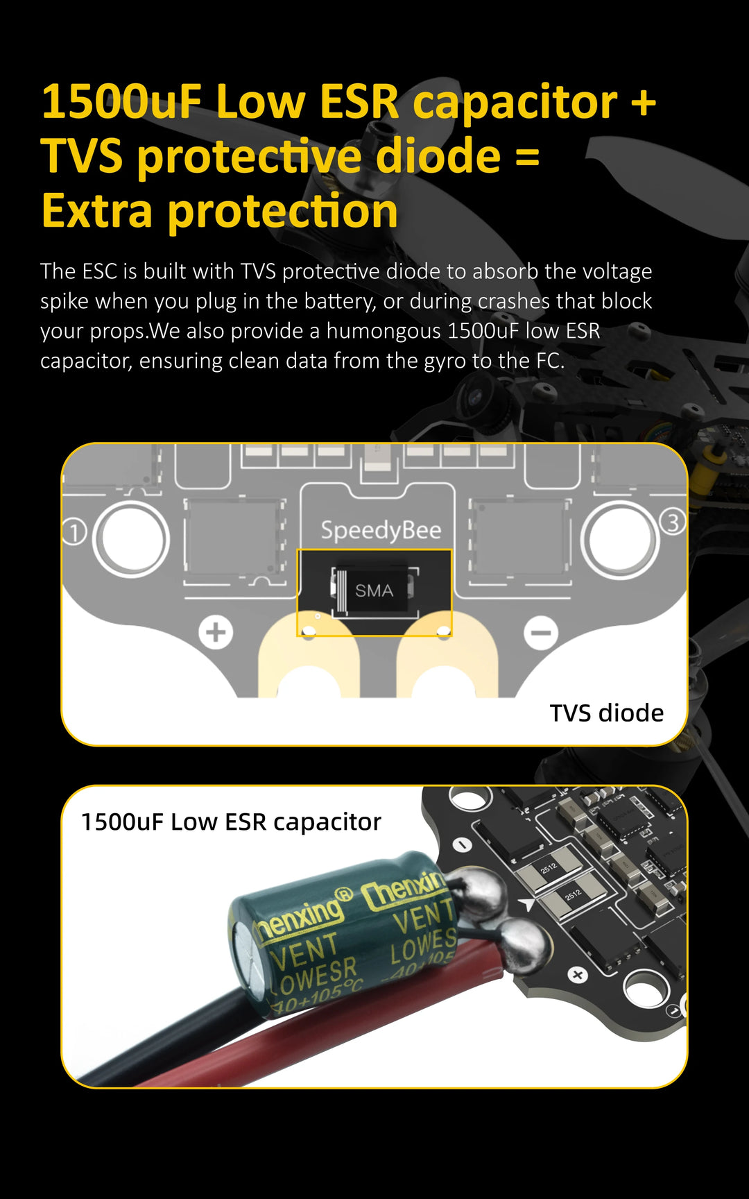 Speedybee F405 V3 50A Stack Fc Ecs Bmi270 30X30 Flight Controller Bls 4-In-1 Esc 3-6S Lipo For Rc Fpv Drone Runcam - Thedroneflight