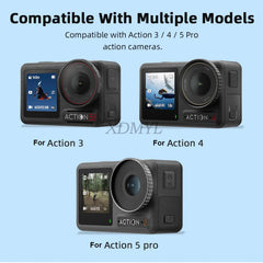 DJI Action 5 Pro/4/3 Silicone Case - Lens Cap Lanyard Protector