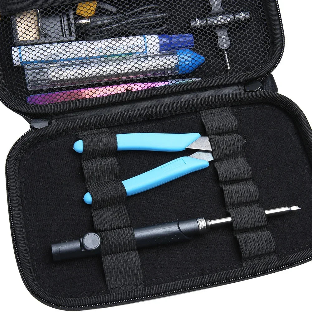 iFlight FPV Tool Storage Bag With Soldering Iron Kit, Wrench,Tin Wire, Tweezers, Cutting Pliers, Organizer for FPV Drone Repairs