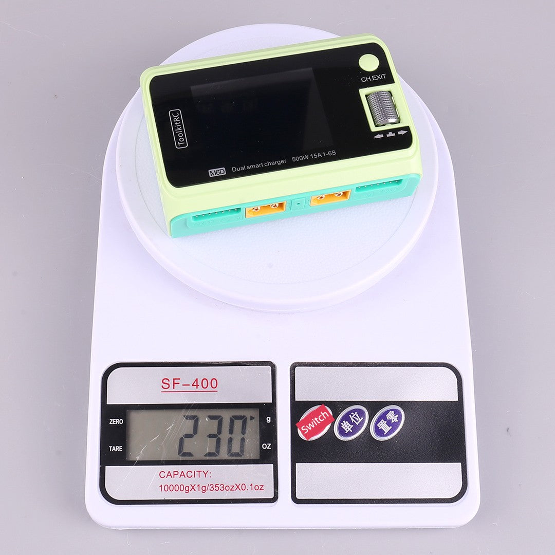 Toolkitrc M6d Summer Special Edition Balance Charger 6S Lithium Battery Dual-Channel 500W Model Aircraft UAV FPV