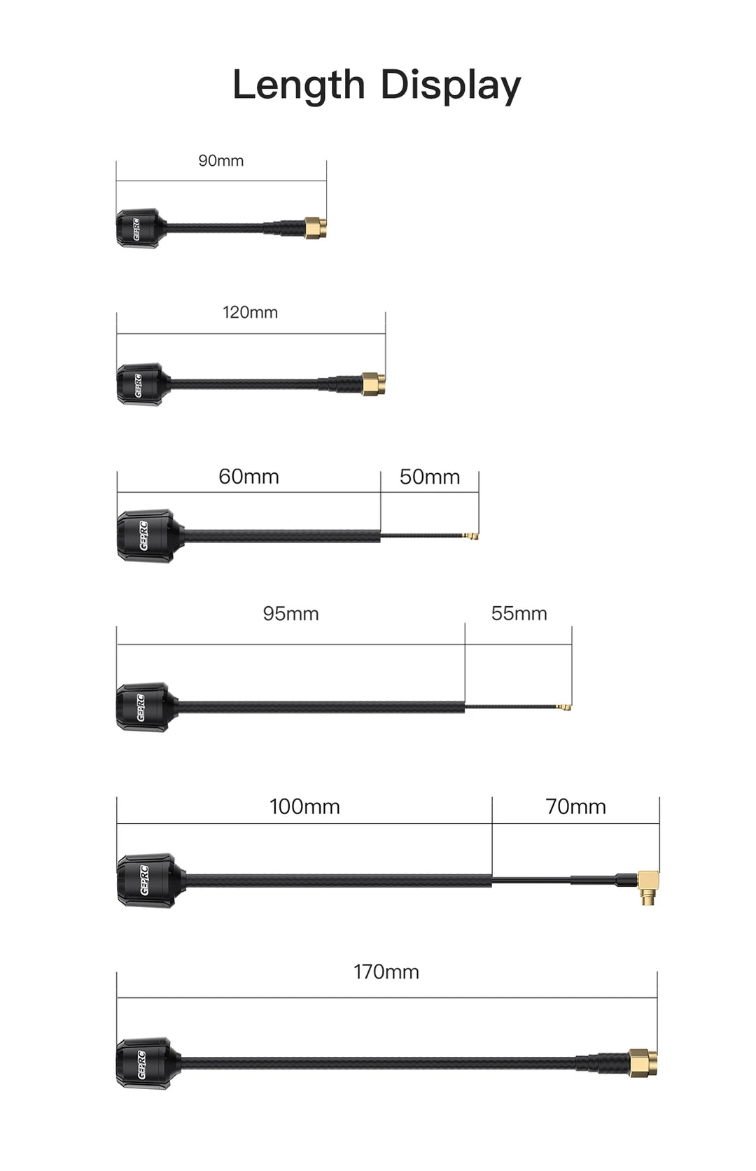 GEPRC Momoda2 5.8G Antenna Long Version Suitable for RHCP LHCP DIY RC FPV Four Helicopter Drone Freestyle 5.3GHz 6GHz - Thedroneflight