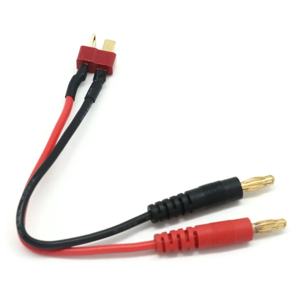 XT30/XT60/XT90/T-Plug to 4mm Banana Plug Charge Cable - 20cm 14AWG Silicone